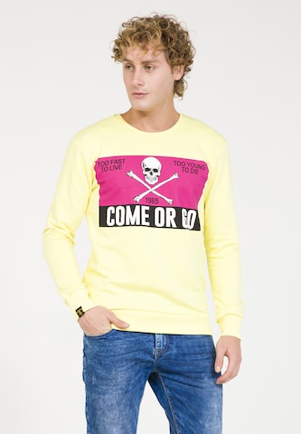 PLUS EIGHTEEN Sweatshirt in Yellow: front