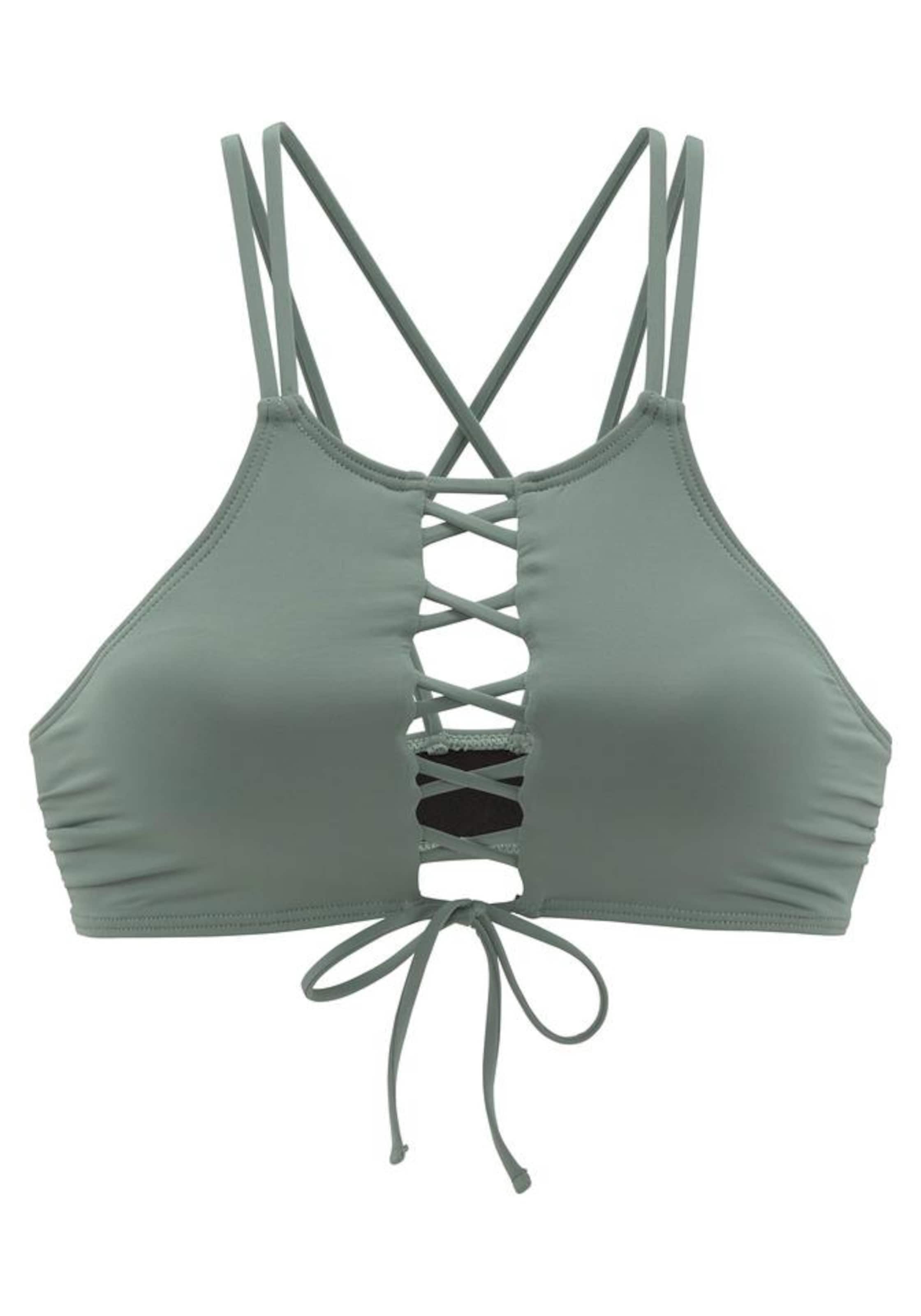 BENCH High neck Bikini zgornji del 'Perfect' | zelena barva: sprednja stran
