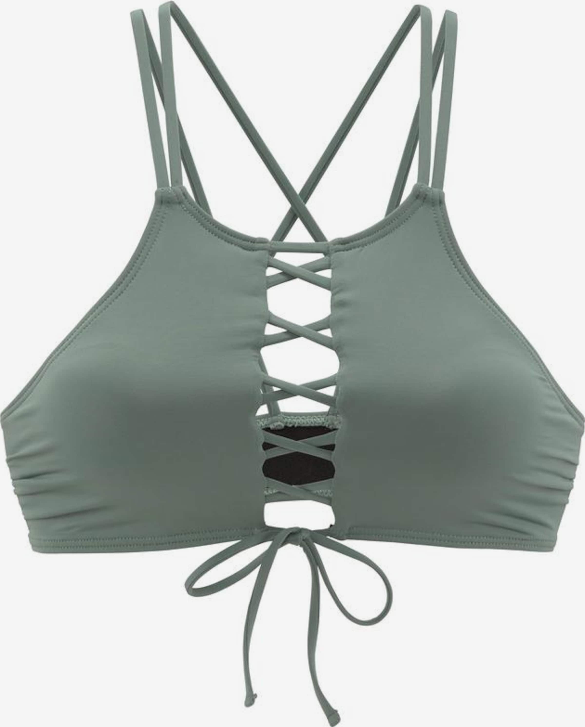 BENCH Bustier Bikini-Top 'Perfect' in Oliv | ABOUT YOU