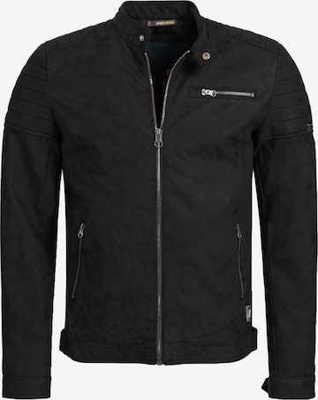 INDICODE JEANS Between-Season Jacket ' Manuel ' in Black: front