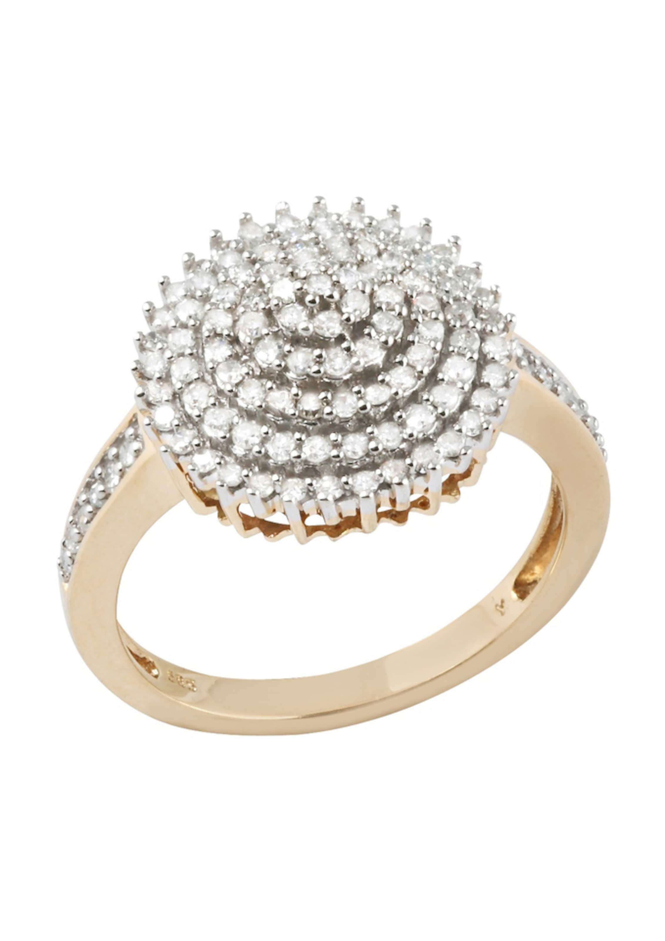 FIRETTI Ring mit funkelnden Diamanten in Gold 