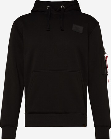 ALPHA INDUSTRIES Sweatshirt in Black: front