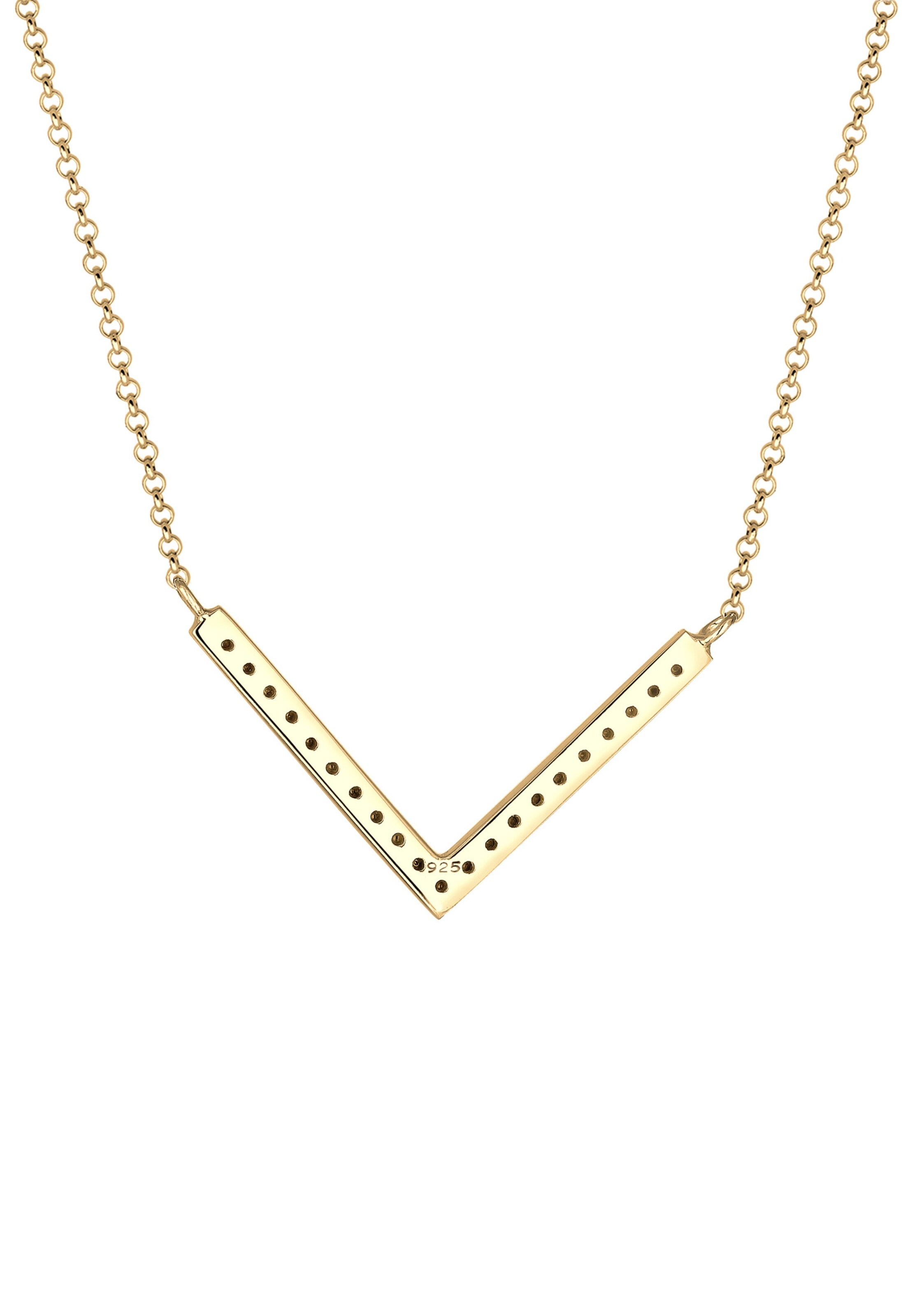 ELLI Halskette 'V-Kette, Geo' in Gold