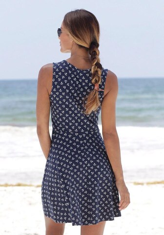 BEACH TIME - Vestido de playa en azul: frente