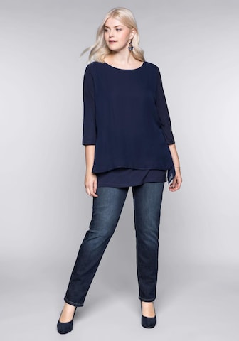 SHEEGO Bluse in Blau