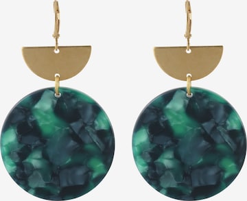 Fräulein Wunder Earrings 'Amal' in Green: front