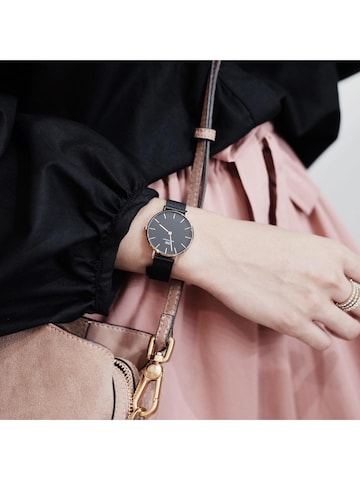 Daniel Wellington Analogové hodinky 'Petite Ashfield RG Black' – černá: přední strana