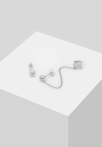 ELLI Ohrringe Earcuff, Kugel, Geo in Silber