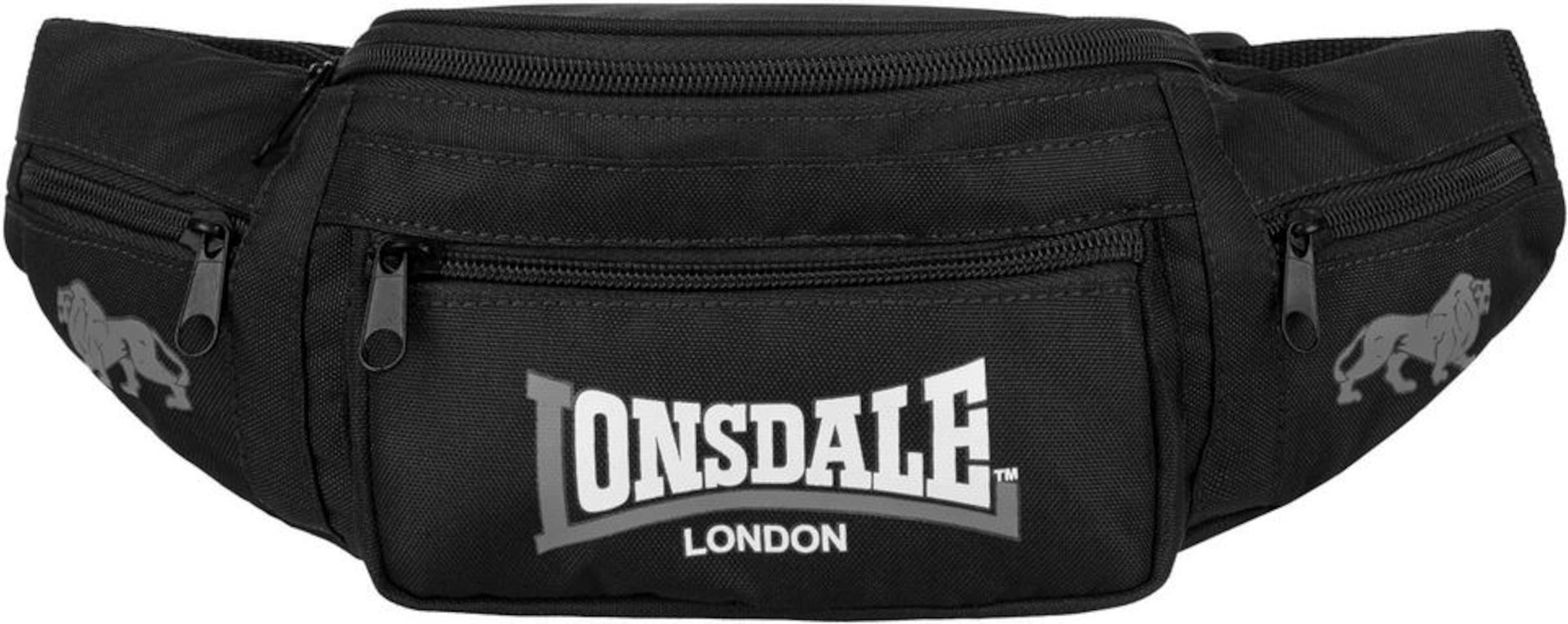 LONSDALE Fanny Pack in Black: front