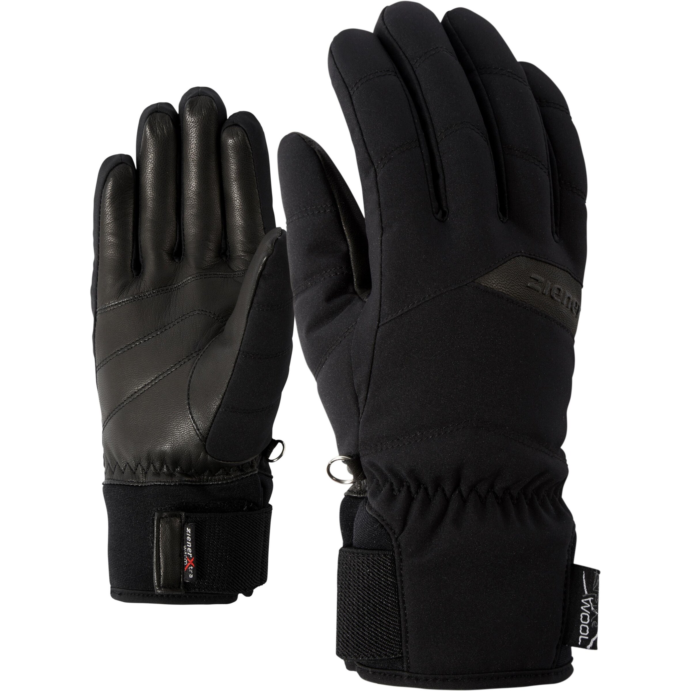 ZIENER - Skihandschuhe 'Komi' in schwarz