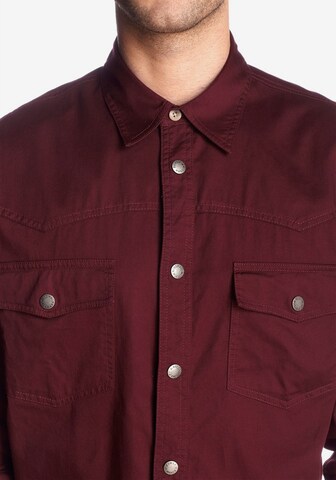 ARIZONA Comfort fit Button Up Shirt in Red