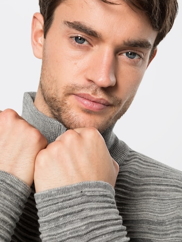 Coupe regular Vestes en maille 'Knit - Struan Zip' !Solid en gris