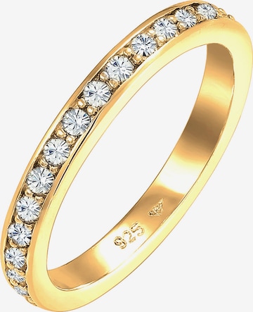 ELLI Ring 'Bandring, Kristall' i gull: forside