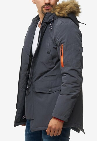 INDICODE JEANS Winter Parka 'Leicester' in Grey