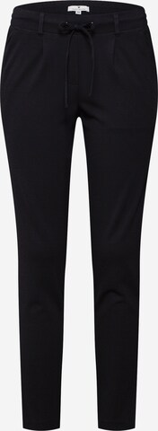 TOM TAILOR Pleat-front trousers in Black: front