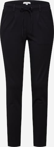 TOM TAILOR - regular Pantalón plisado en negro: frente