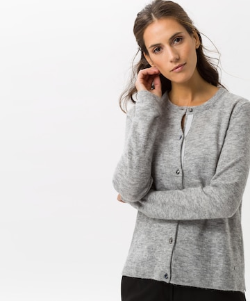 BRAX Knit Cardigan 'Ann' in Grey: front