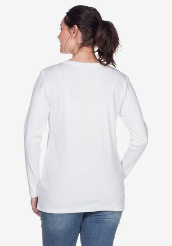 SHEEGO Langarmshirt in Weiß