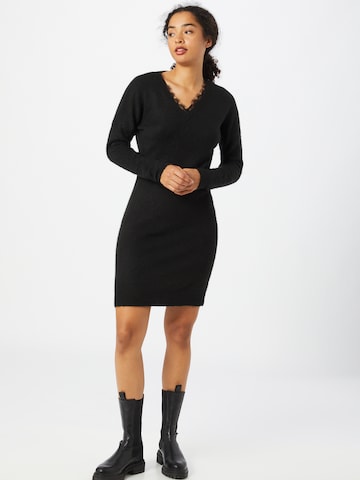 VERO MODA Knitted dress 'Minniecare' in Black: front