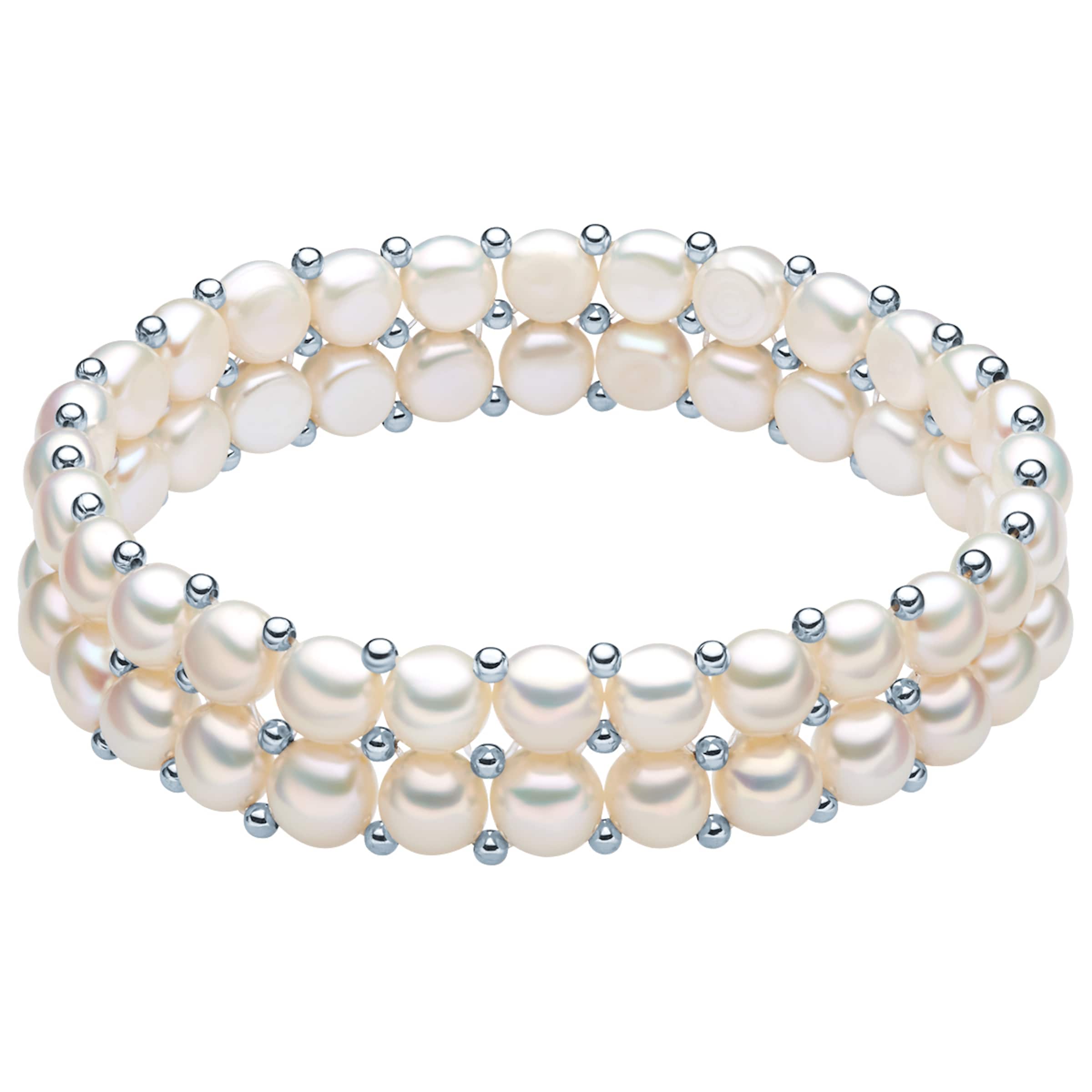Braccialetto di Valero Pearls in bianco: frontale