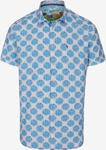 Rich Friday Button Up Shirt in Blue: front