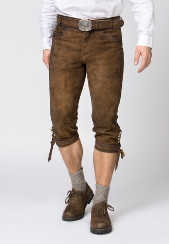 STOCKERPOINT Regular Traditional Pants 'Siggi 2' in Brown: front