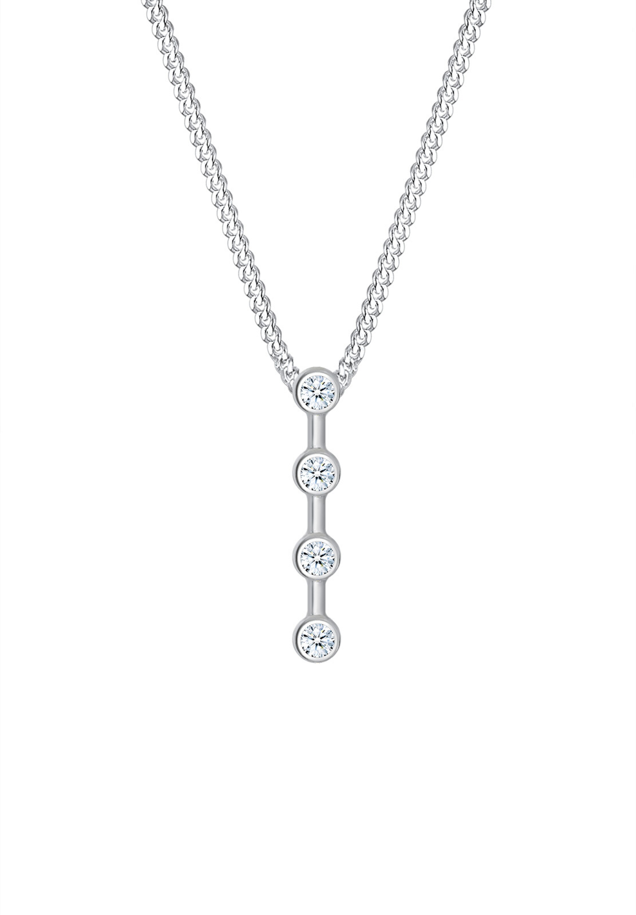 Elli DIAMONDS Ketting 'Geo' in Zilver