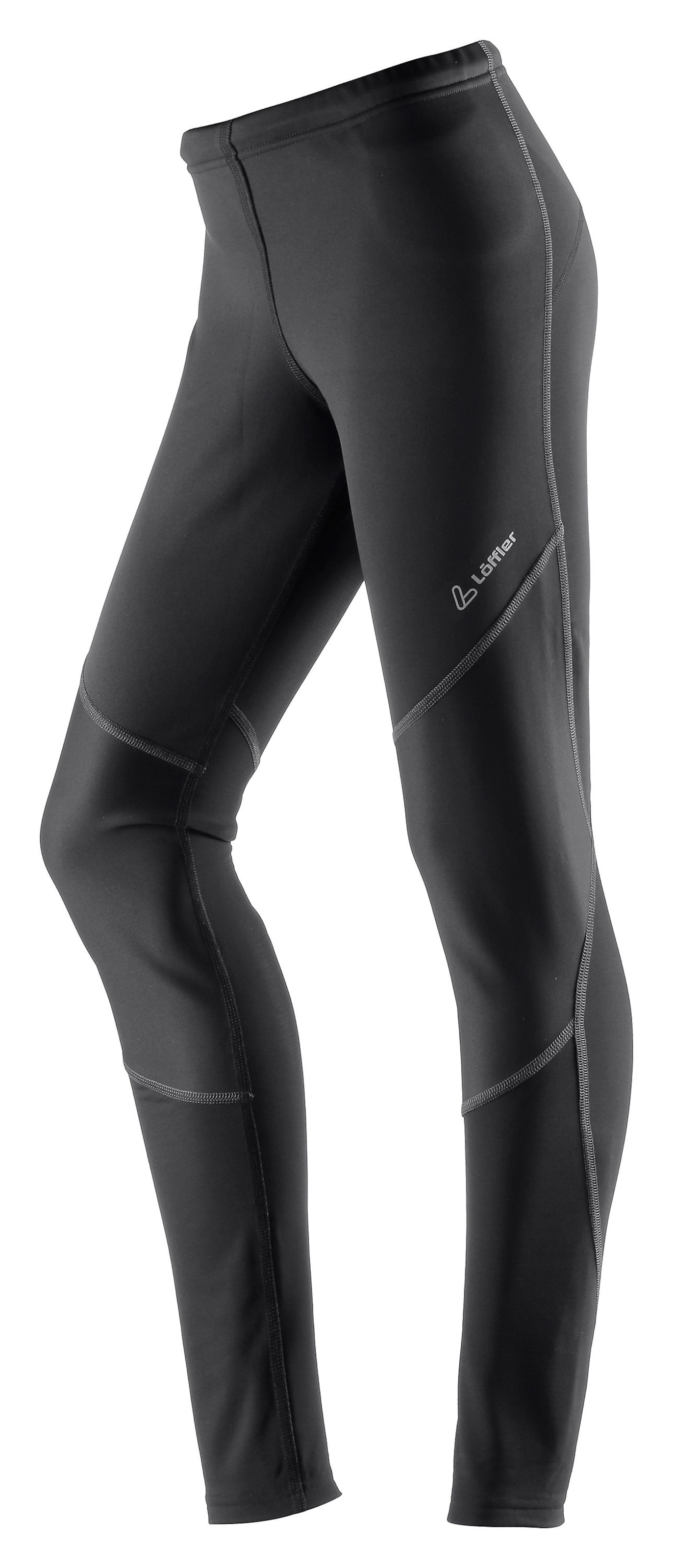Löffler Skinny Workout Pants in Black: front
