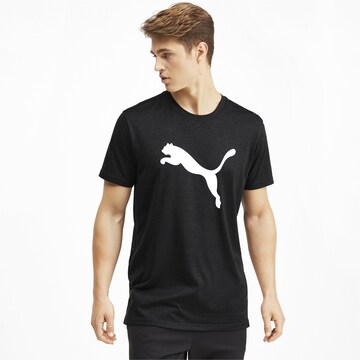 PUMA Sportshirt 'Heather Cat' in Schwarz: predná strana