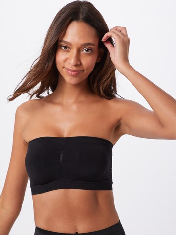 MAGIC Bodyfashion Bandeau Bra 'Comfort' in Black: front