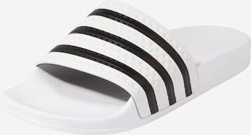 ADIDAS ORIGINALS Pantolette 'Adilette' in Weiß: Vorderseite