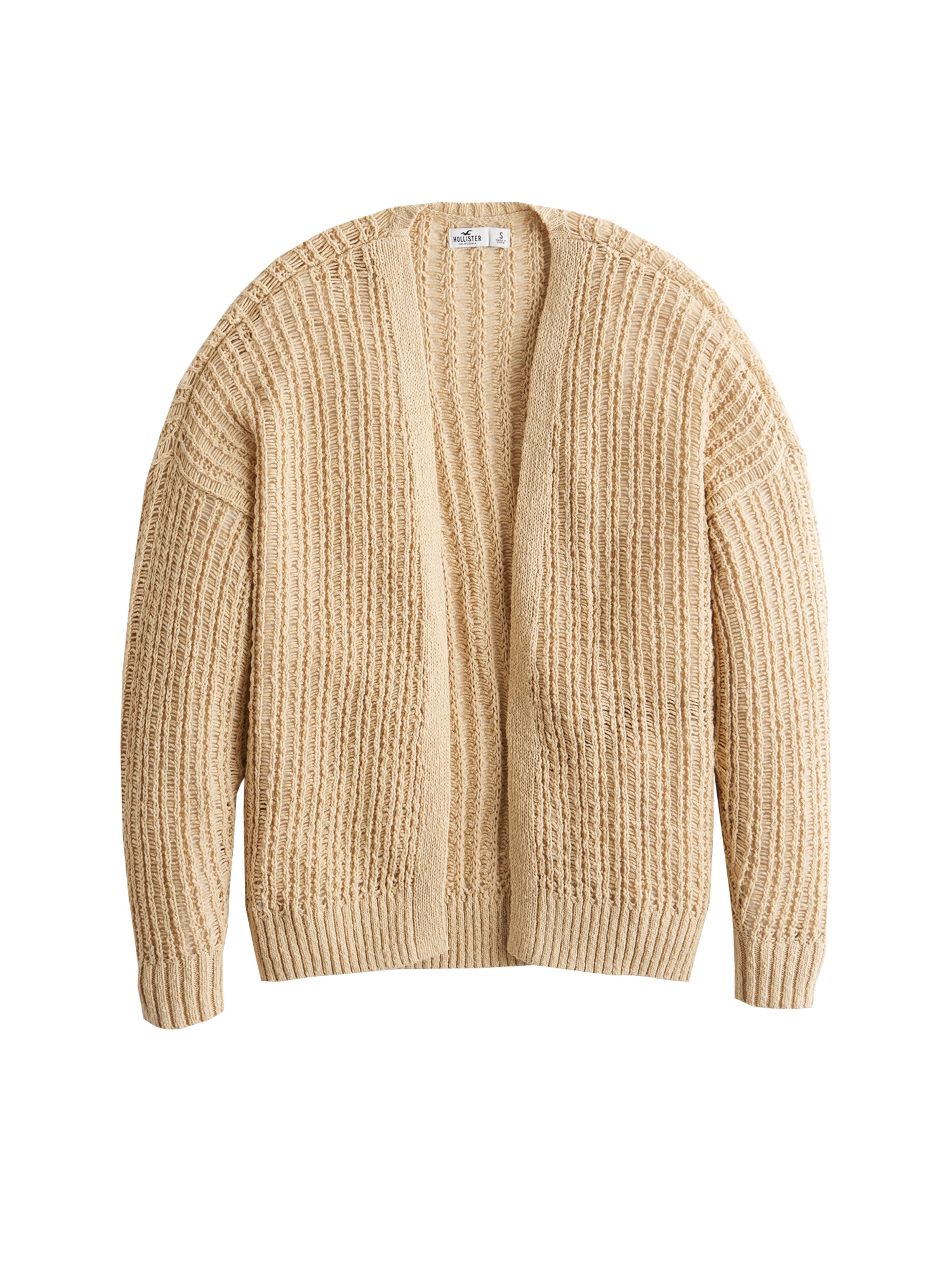 HOLLISTER - Gebreid vest in de kleur Beige