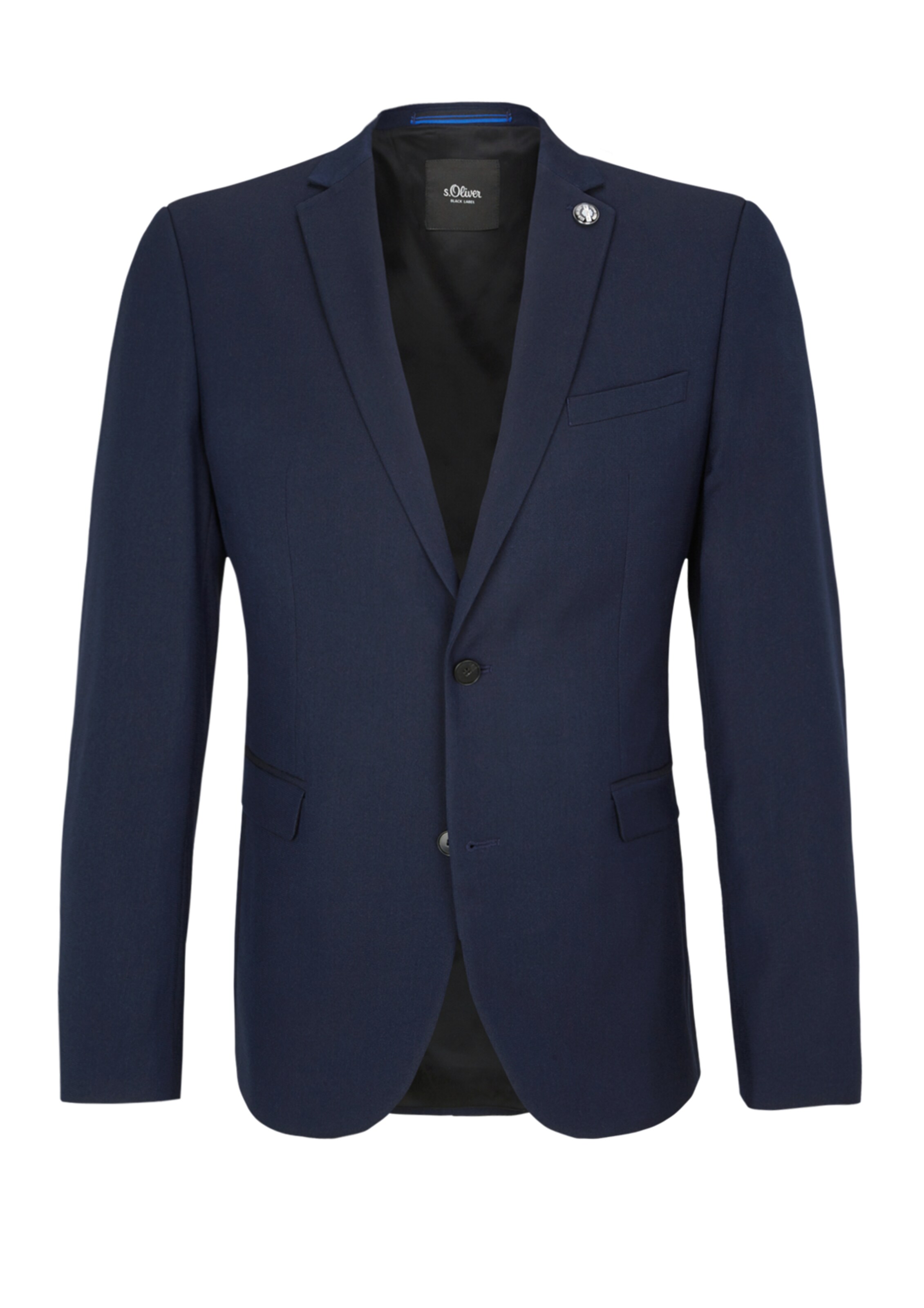 s.Oliver BLACK LABEL Slim fit Business-colbert in Blauw: voorkant
