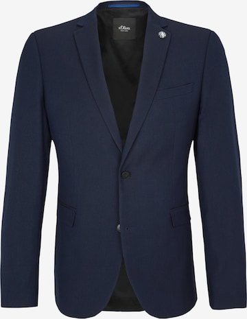 Coupe slim Veste de costume s.Oliver BLACK LABEL en bleu : devant