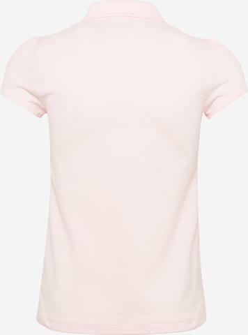 LACOSTE Shirt 'GIRL SHORT SLEEVED RIBBED COLLAR' in Pink: back