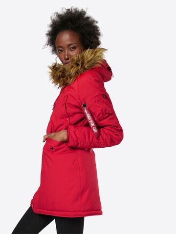 ALPHA INDUSTRIES Välikausitakki 'Explorer' värissä punainen: etupuoli