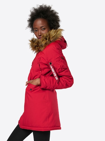 ALPHA INDUSTRIES Tussenmantel 'Explorer' in Rood: voorkant