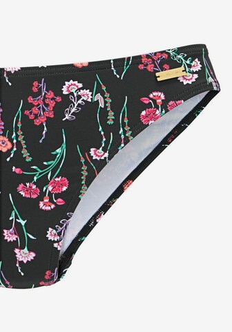 LASCANA Bikinibroek 'Bloom' in Zwart