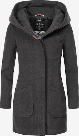 MARIKOO Between-Seasons Coat 'Maikoo' in Grey: front