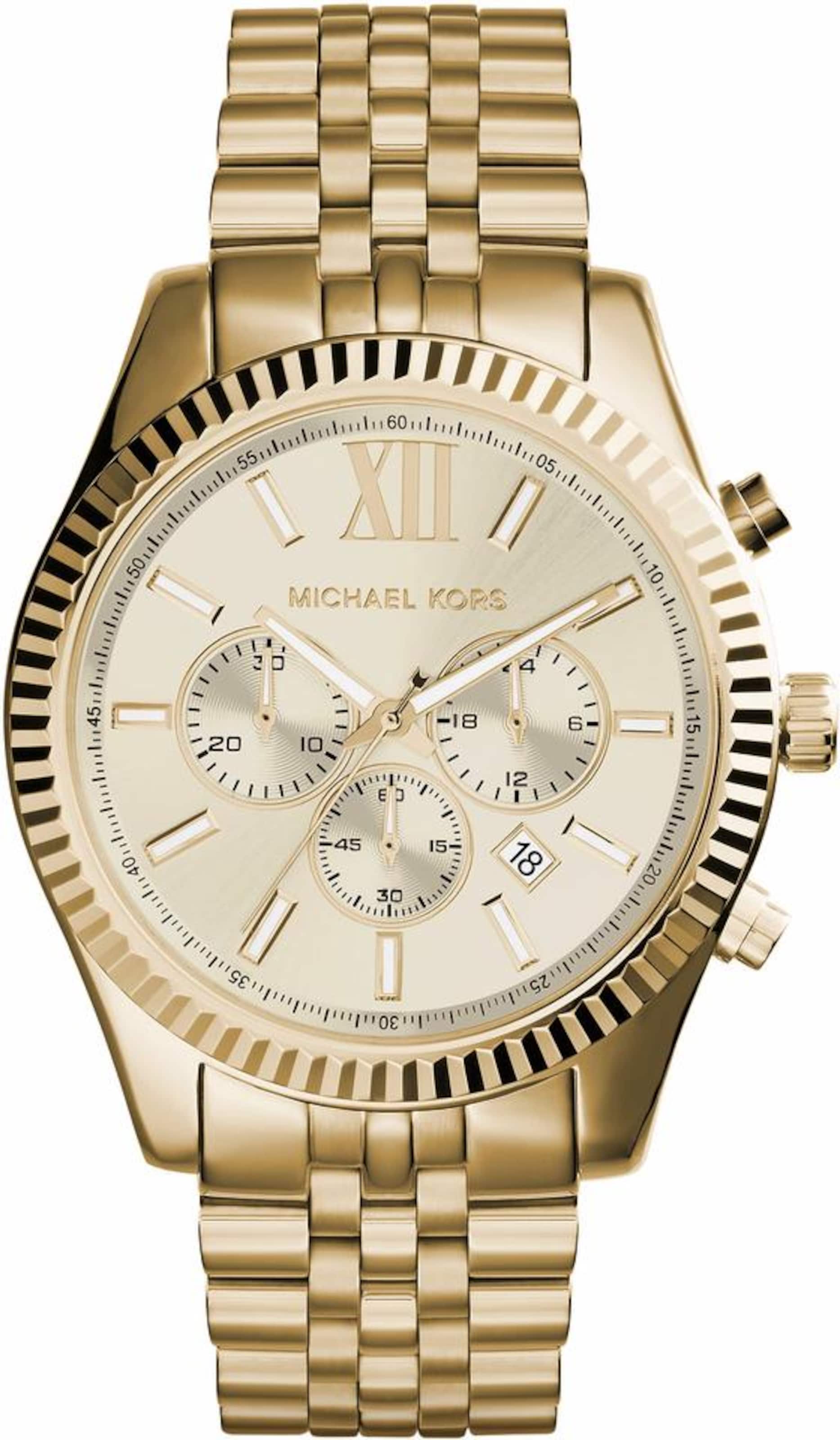 Michael Kors Analoogkell 'LEXINGTON', värv Kuld: eest vaates