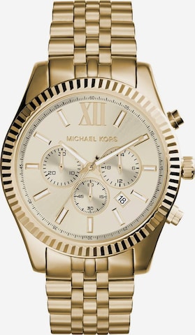 Michael Kors Αναλογικό ρολόι 'LEXINGTON' σε χρυσό: μπροστά