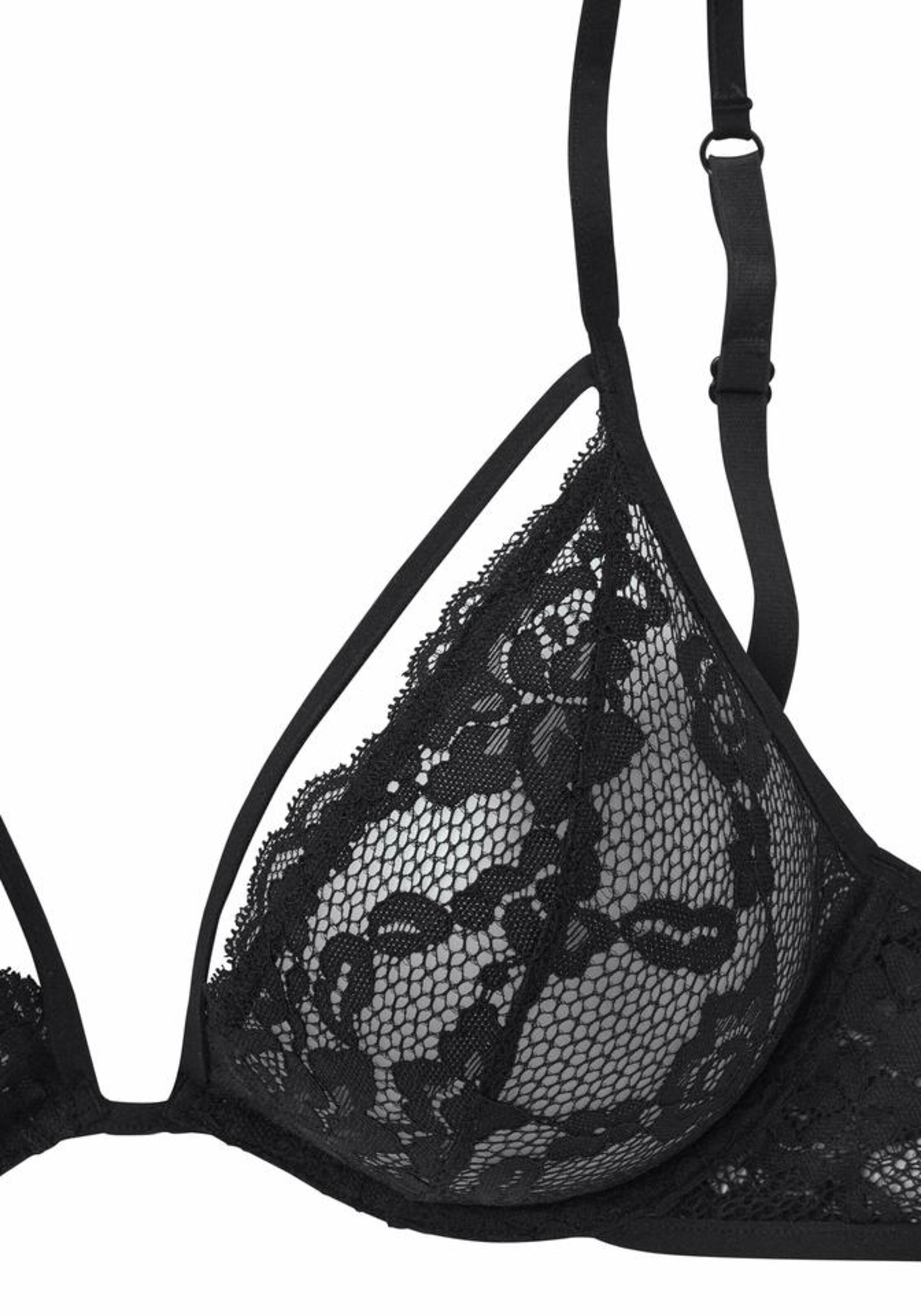 LASCANA T-Shirt Nedrček | črna barva