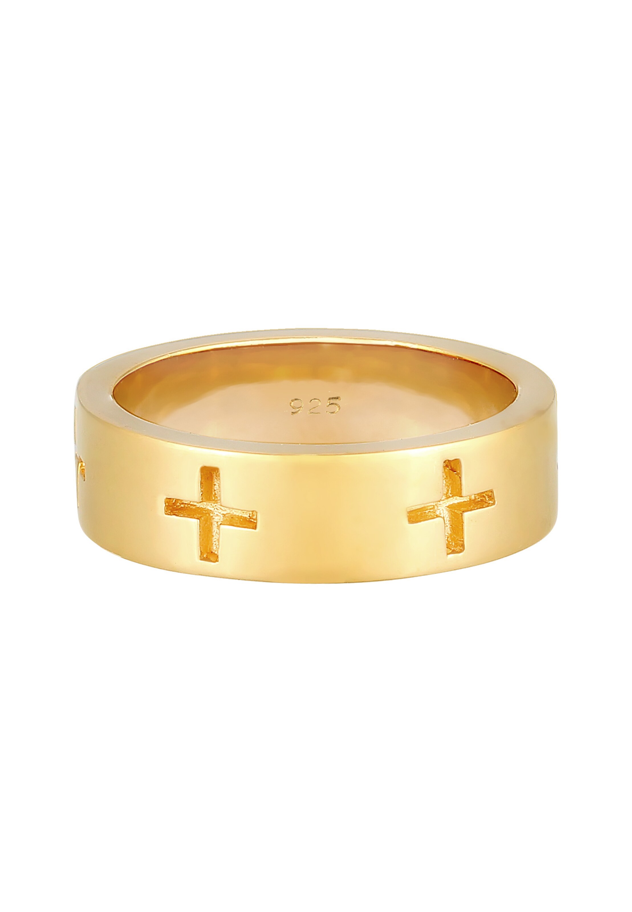 ELLI Ring Kreuz Cut-Out in Gold