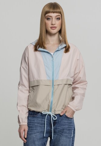 Urban Classics Between-Season Jacket in Beige: front