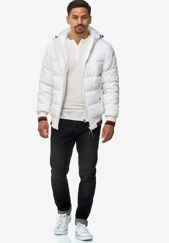 INDICODE JEANS Winter Jacket 'Bacon' in White: front