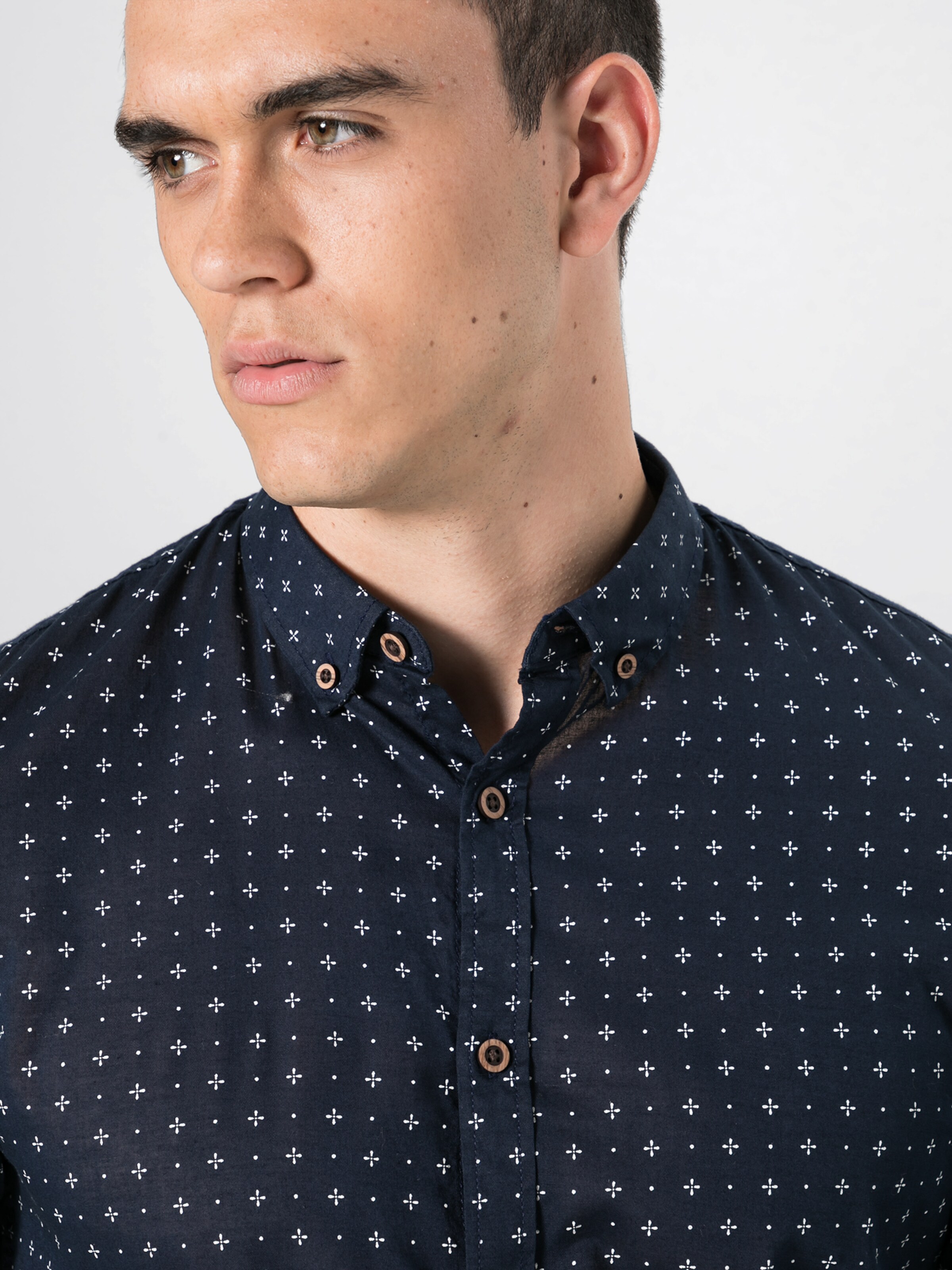 TOM TAILOR Regular Fit Hemd in Navy | ABOUT YOU
