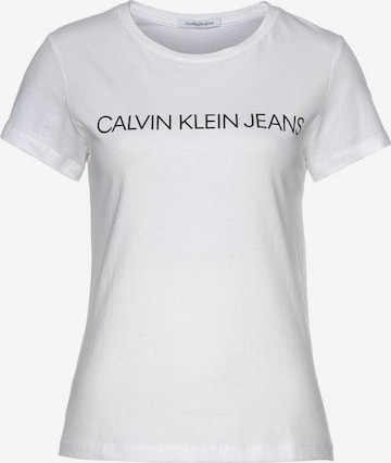 Calvin Klein Jeans Tričko – bílá: přední strana