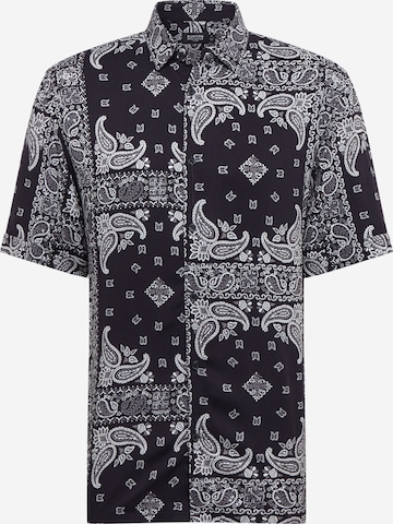 juoda BURTON MENSWEAR LONDON Standartinis modelis Marškiniai 'Bandana': priekis