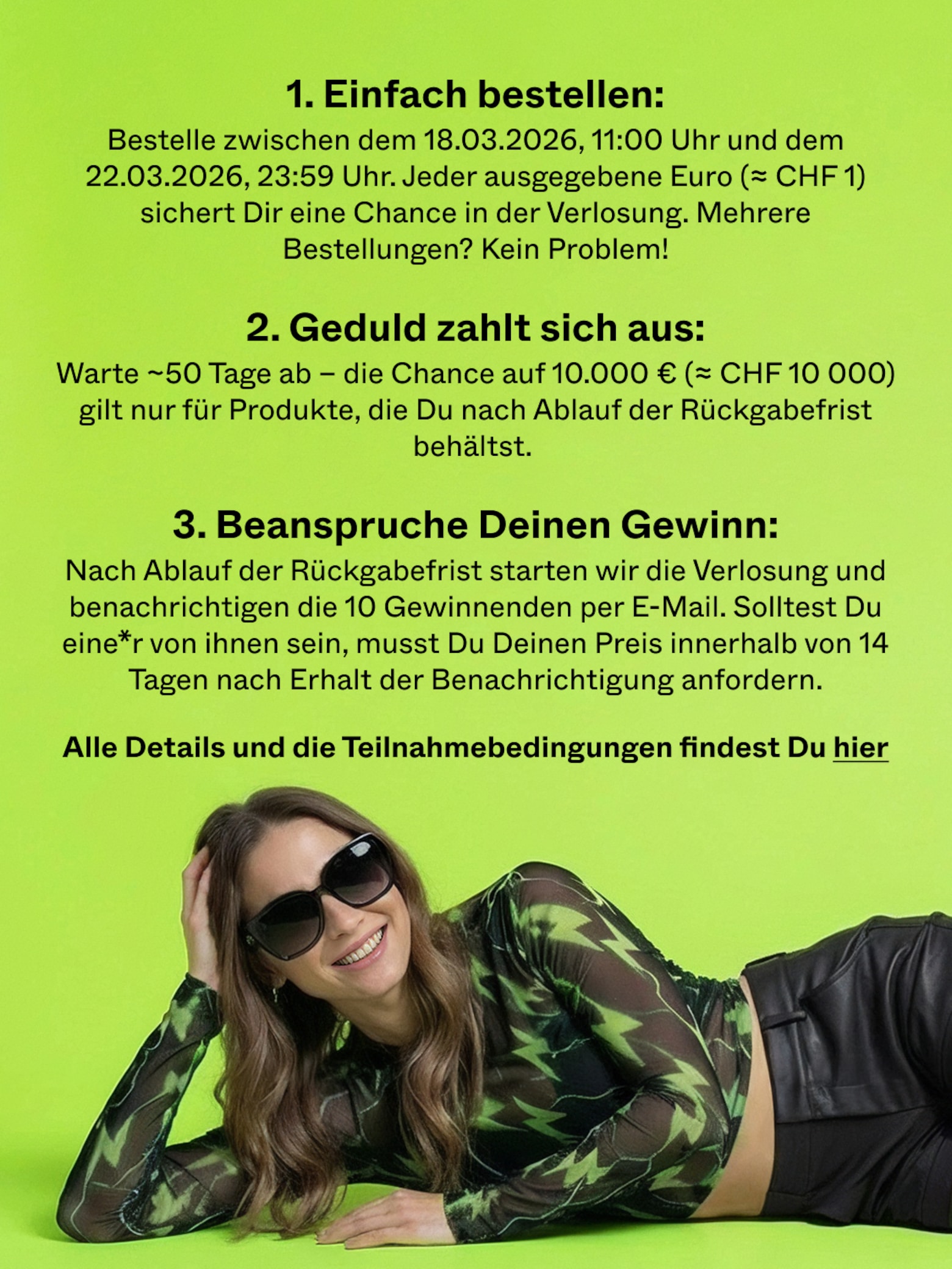 Shoppen & Chance auf 1 von 10 Shopping Guthaben sichern Gewinne ≈CHF 10.000 Shopping Guthaben