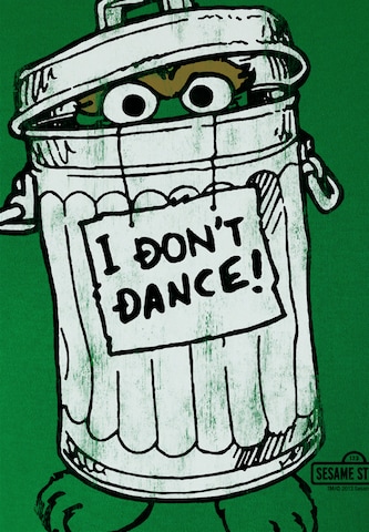 LOGOSHIRT Shirt 'I Don't Dance - Sesamstraße - Oskar' in Green